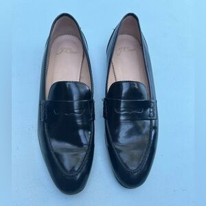 J Crew Academy Loafers 6.5 Black Leather
